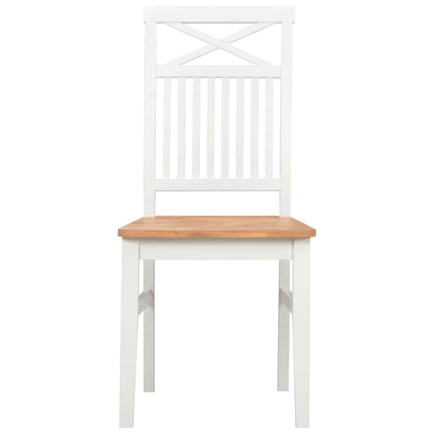 Maison Madeleine -  Dining Chairs 6 pcs White Solid Oak Wood